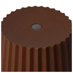 JUSTINE - Oplaadbare Tafellamp Binnen/Buiten - Accu/Batterij - LED Dimb. - 1x2W 2700K - IP54 - Met draadloos oplaadstation - Roest bruin*Lucide New