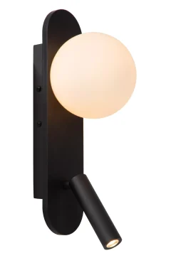 KELLY - Bedlamp / Wandlamp - LED - 1x3,5W 3000K - Zwart*Lucide Discount