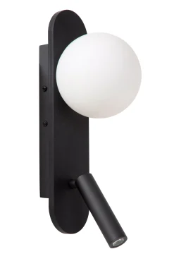 KELLY - Bedlamp / Wandlamp - LED - 1x3,5W 3000K - Zwart*Lucide Discount