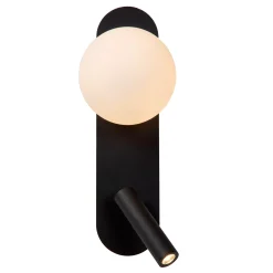 KELLY - Bedlamp / Wandlamp - LED - 1x3,5W 3000K - Zwart*Lucide Discount