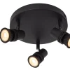 KIANTI - Plafondspot - Ø 21 cm - 3xGU10 - Zwart*Lucide Online