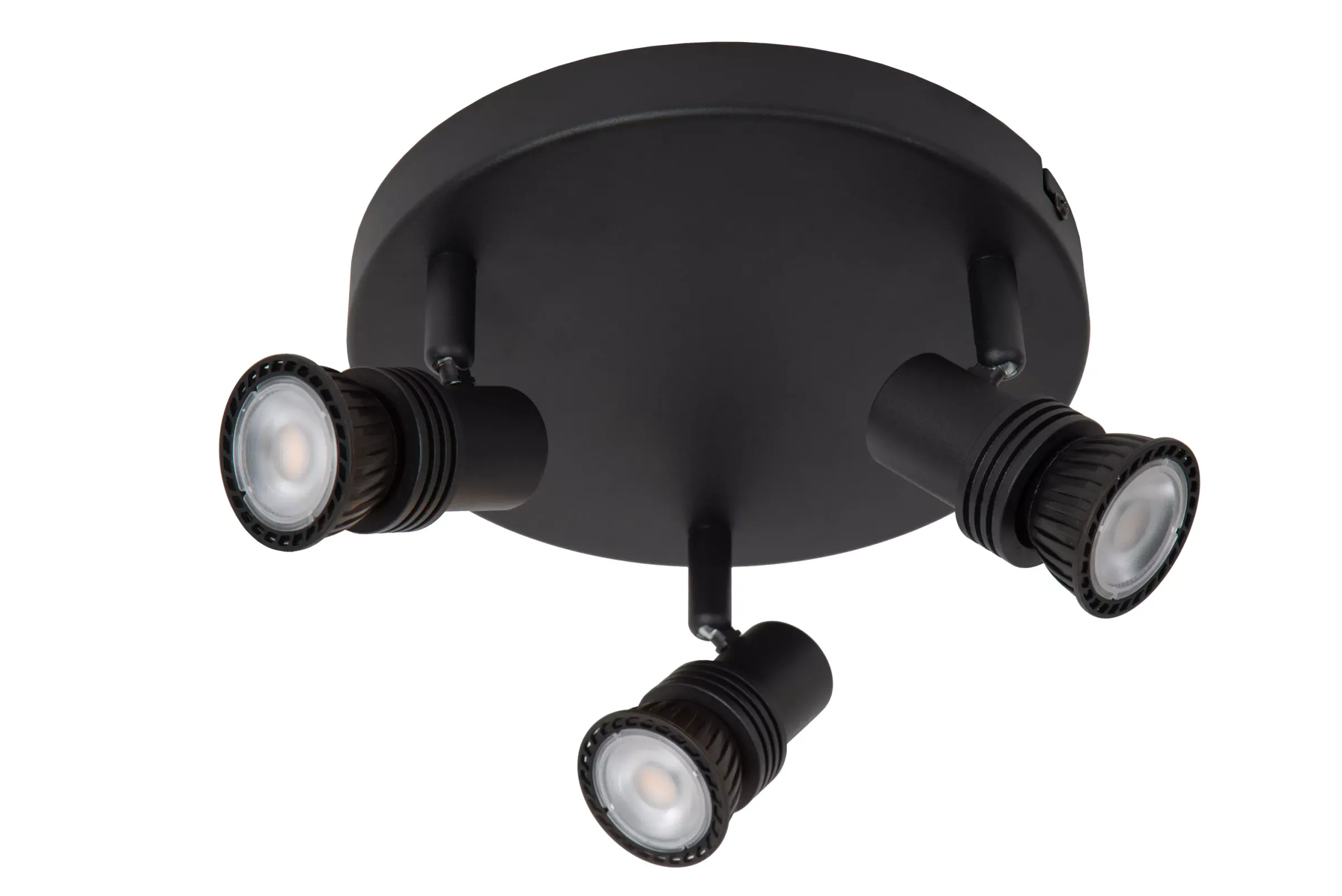 KIANTI - Plafondspot - Ø 21 cm - 3xGU10 - Zwart*Lucide Online