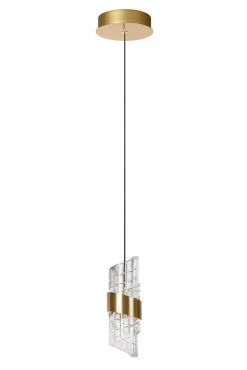 KLIGANDE - Hanglamp - Ø 13 cm - LED - 1x9W 2700K - Mat Goud / Messing*Lucide Outlet