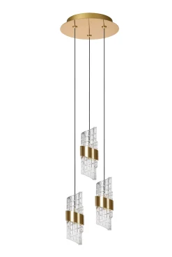KLIGANDE - Hanglamp - Ø 25 cm - LED Dimb. - 3x8W 2700K - Mat Goud / Messing*Lucide Hot