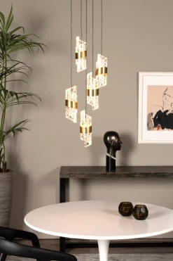 KLIGANDE - Hanglamp - Ø 30 cm - LED Dimb. - 5x8W 2700K - Mat Goud / Messing*Lucide Flash Sale