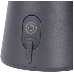 LA DONNA - Oplaadbare Tafellamp Binnen/Buiten - Accu/Batterij - Ø 19,7 cm - LED 3 StepDim - 1x2W 2700K - IP54 - Antraciet*Lucide New