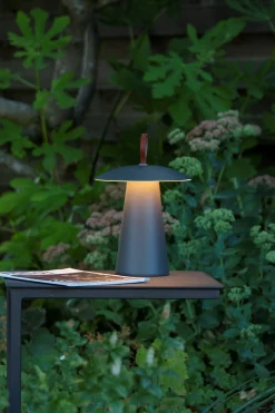 LA DONNA - Oplaadbare Tafellamp Binnen/Buiten - Accu/Batterij - Ø 19,7 cm - LED 3 StepDim - 1x2W 2700K - IP54 - Antraciet*Lucide New