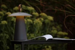 LA DONNA - Oplaadbare Tafellamp Binnen/Buiten - Accu/Batterij - Ø 19,7 cm - LED 3 StepDim - 1x2W 2700K - IP54 - Antraciet*Lucide New
