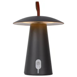 LA DONNA - Oplaadbare Tafellamp Binnen/Buiten - Accu/Batterij - Ø 19,7 cm - LED 3 StepDim - 1x2W 2700K - IP54 - Antraciet*Lucide New