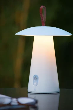 LA DONNA - Oplaadbare Tafellamp Binnen/Buiten - Accu/Batterij - Ø 19,7 cm - LED 3 StepDim - 1x2W 2700K - IP54 - Wit*Lucide Clearance