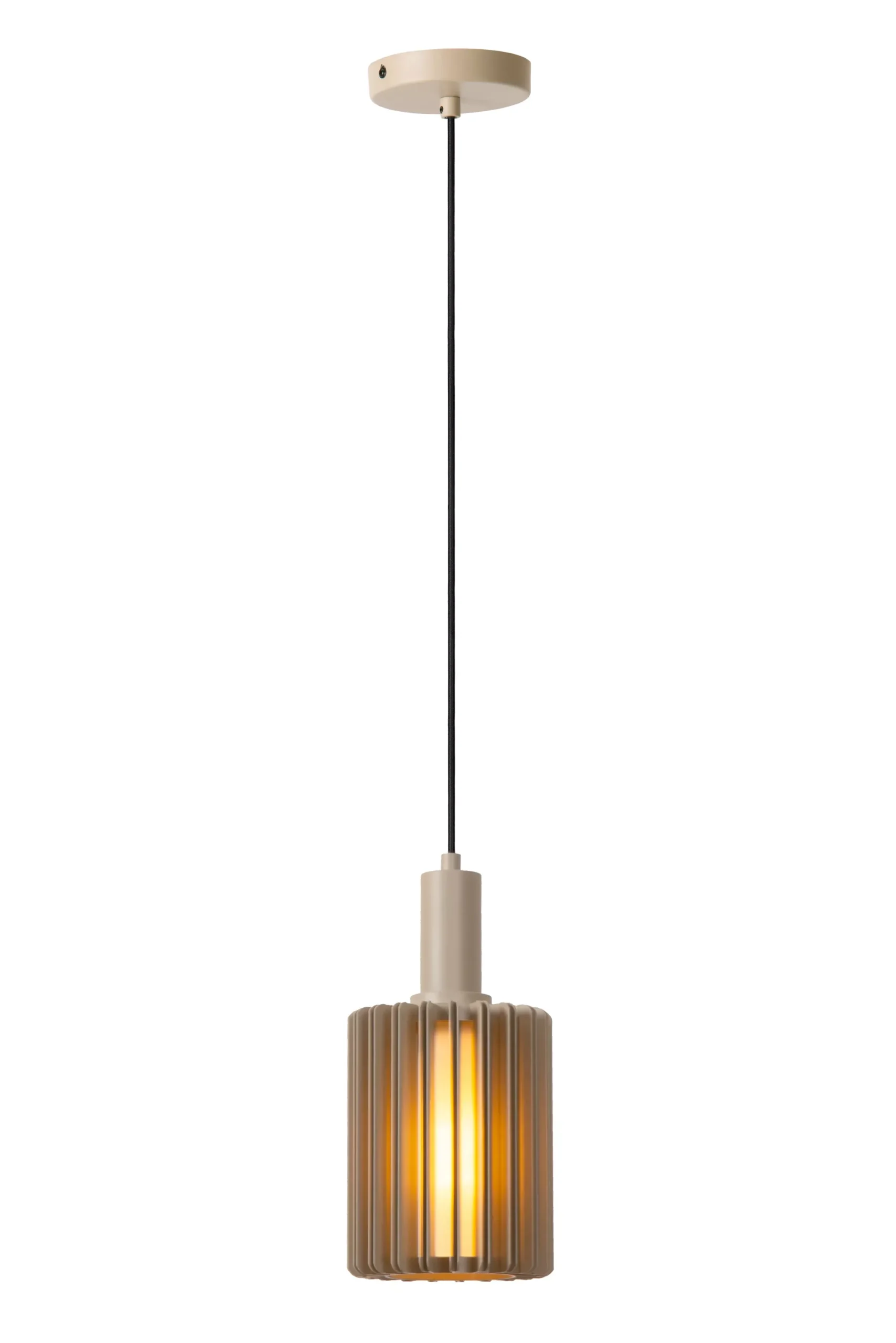 LAMBRES - Hanglamp - Ø 15 cm - 1xE27 - Taupe*Lucide Best Sale