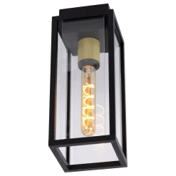 LAURENS - Plafonnière Binnen/Buiten - 1xE27 - IP54 - Zwart*Lucide New