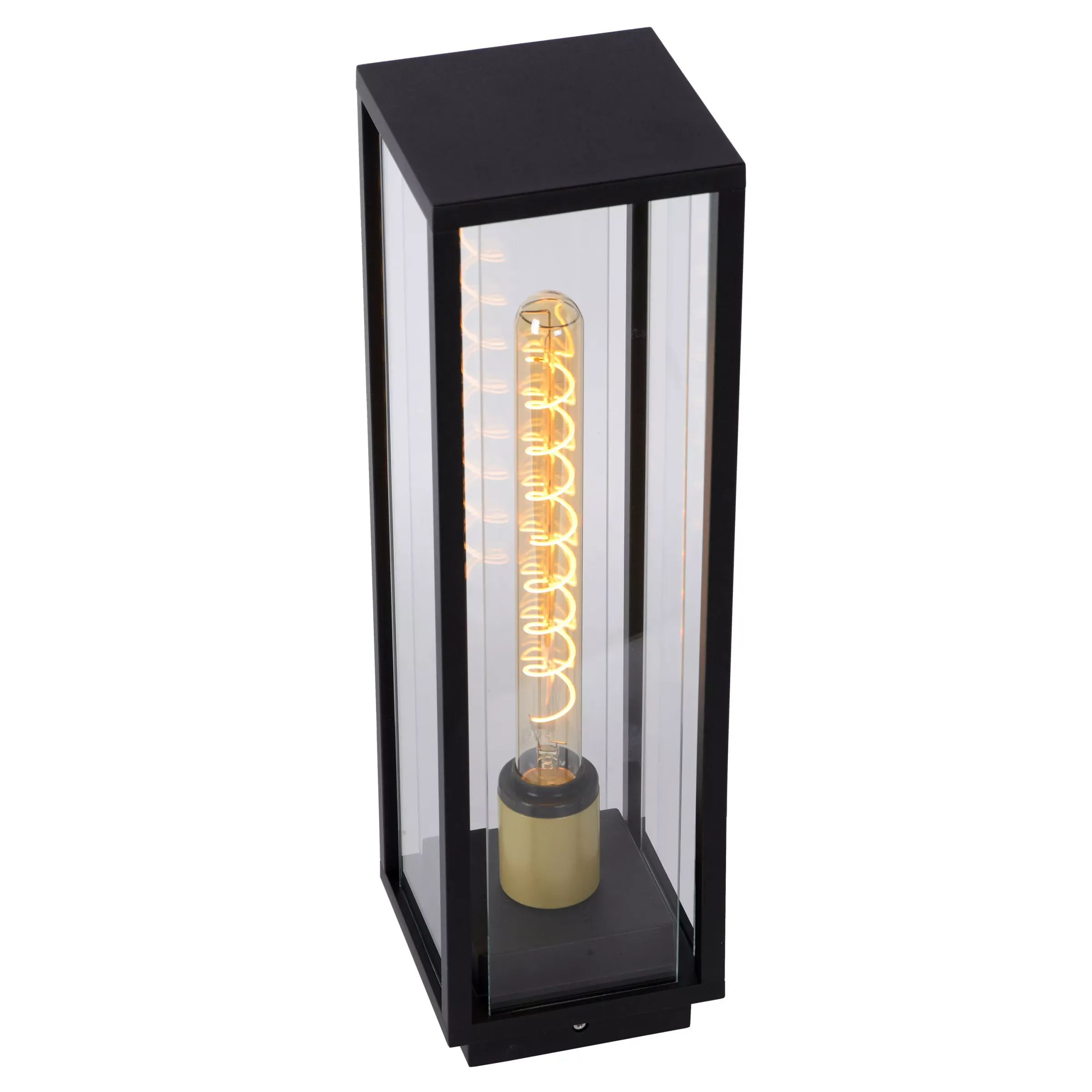 LAURENS - Sokkellamp - 1xE27 - IP54 - Zwart*Lucide Outlet