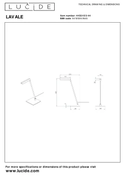 LAVALE - Tafellamp - LED Dimb. - 1x3W 2700K - Okergeel*Lucide Shop