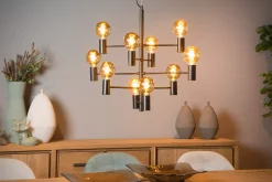 LEANNE - Hanglamp - Ø 65 cm - 10xE27 - Zwart*Lucide Best Sale