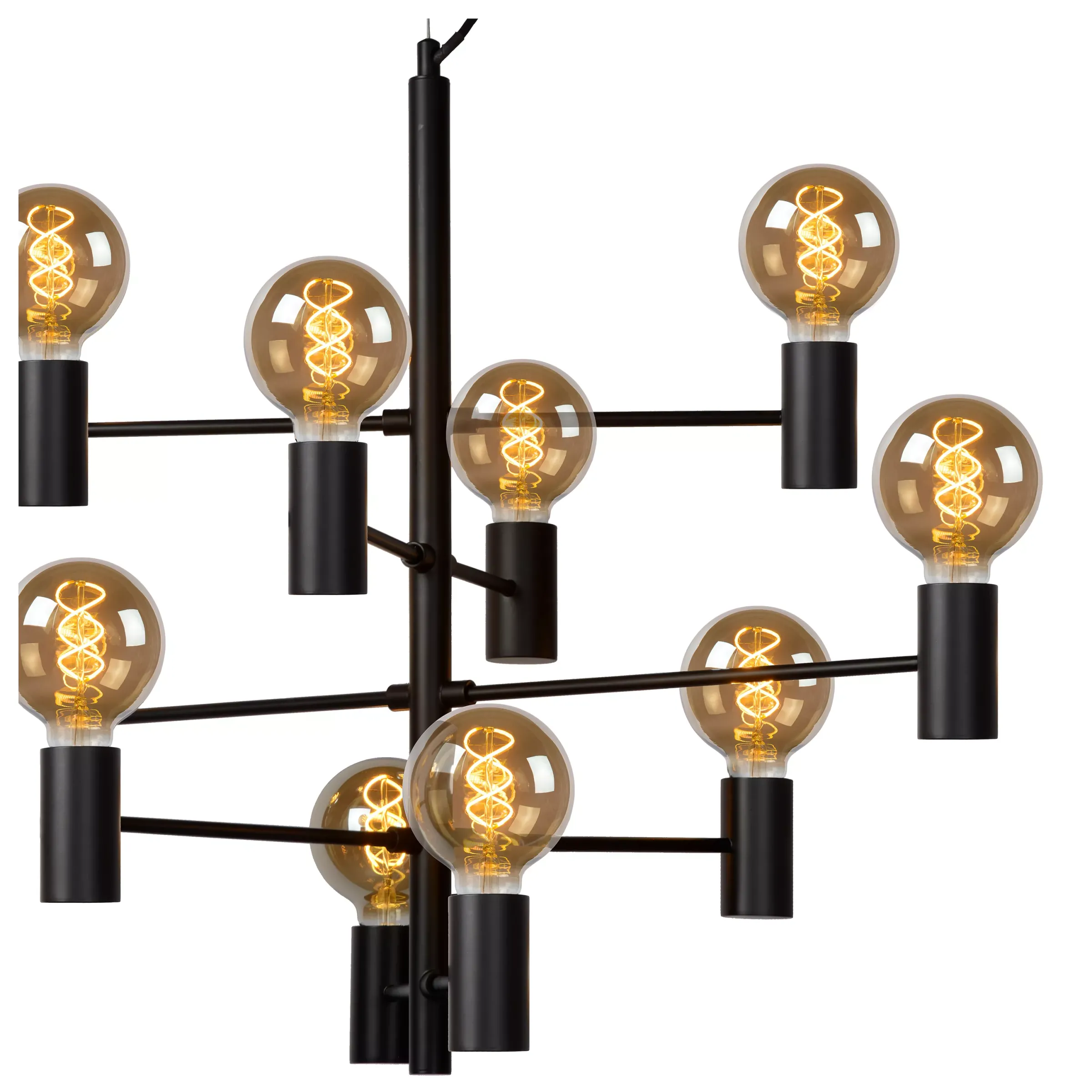LEANNE - Hanglamp - Ø 65 cm - 10xE27 - Zwart*Lucide Best Sale