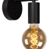 LEANNE - Wandlamp - 1xE27 - Zwart*Lucide Fashion