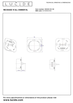 LED dimmer Fase aansnijding RL 5-150W /Fase afsnijding RC 5-300W Zwart*Lucide Cheap