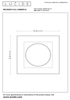 LED dimmer Fase aansnijding RL 5-150W /Fase afsnijding RC 5-300W Wit*Lucide Cheap