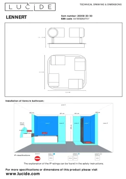 LENNERT - Plafondspot Badkamer - LED Dimb. - GU10 - 4x5W 3000K - IP44 - Zwart*Lucide Cheap
