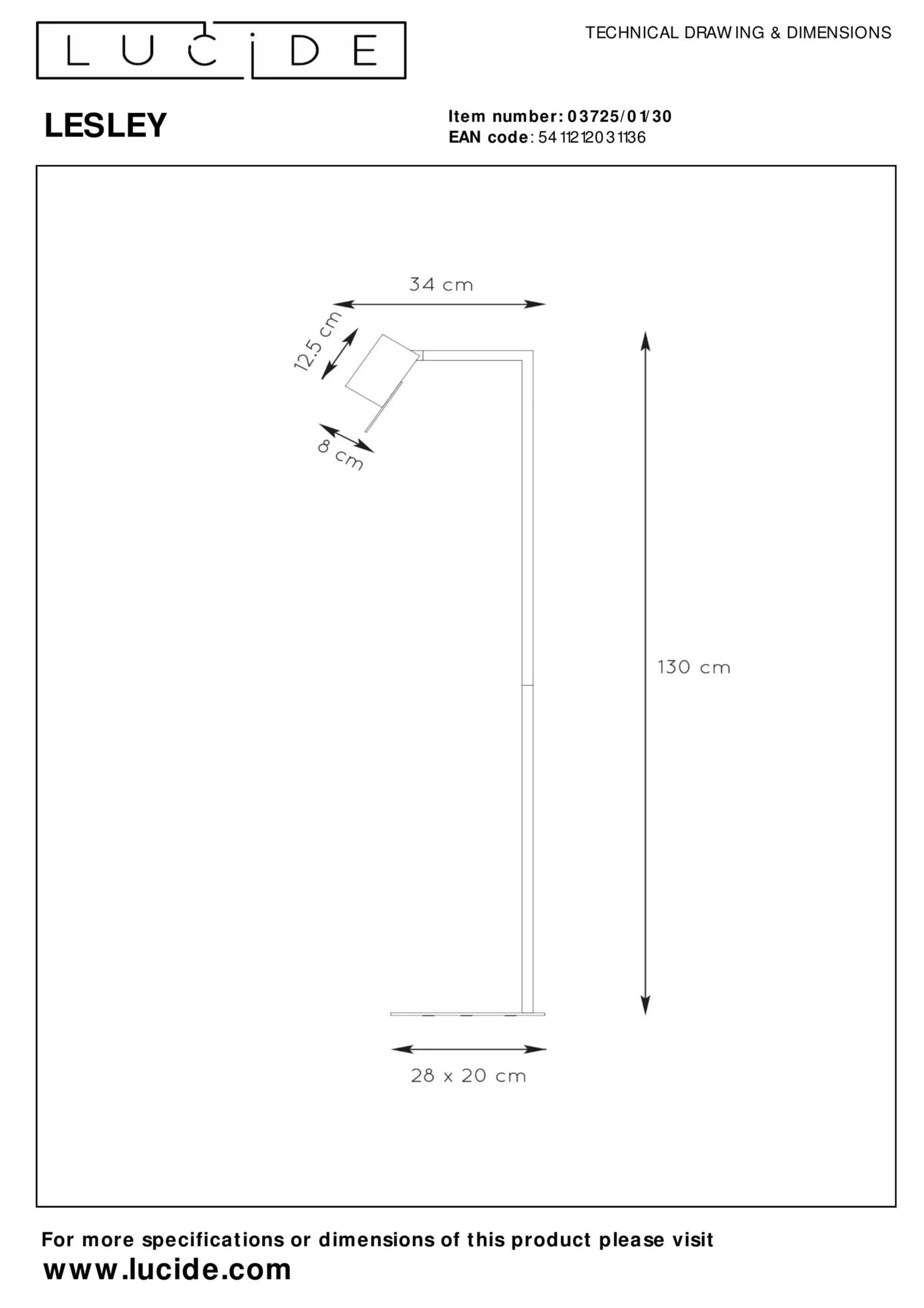 LESLEY - Leeslamp - 1xGU10 - Zwart*Lucide Best