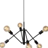 LESTER - Hanglamp - 6xE27 - Zwart*Lucide Outlet