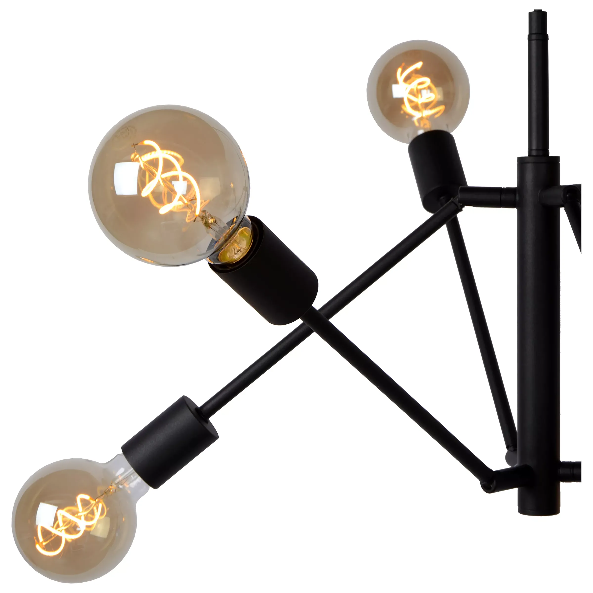 LESTER - Hanglamp - 6xE27 - Zwart*Lucide Outlet