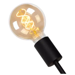 LESTER - Hanglamp - 6xE27 - Zwart*Lucide Outlet