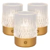 LILY - Oplaadbare Tafellamp - Accu/Batterij - Ø 8 cm - LED Dim to warm - 1x3W 2700K/3000K - Mat Goud / Messing - Set van 3*Lucide Best