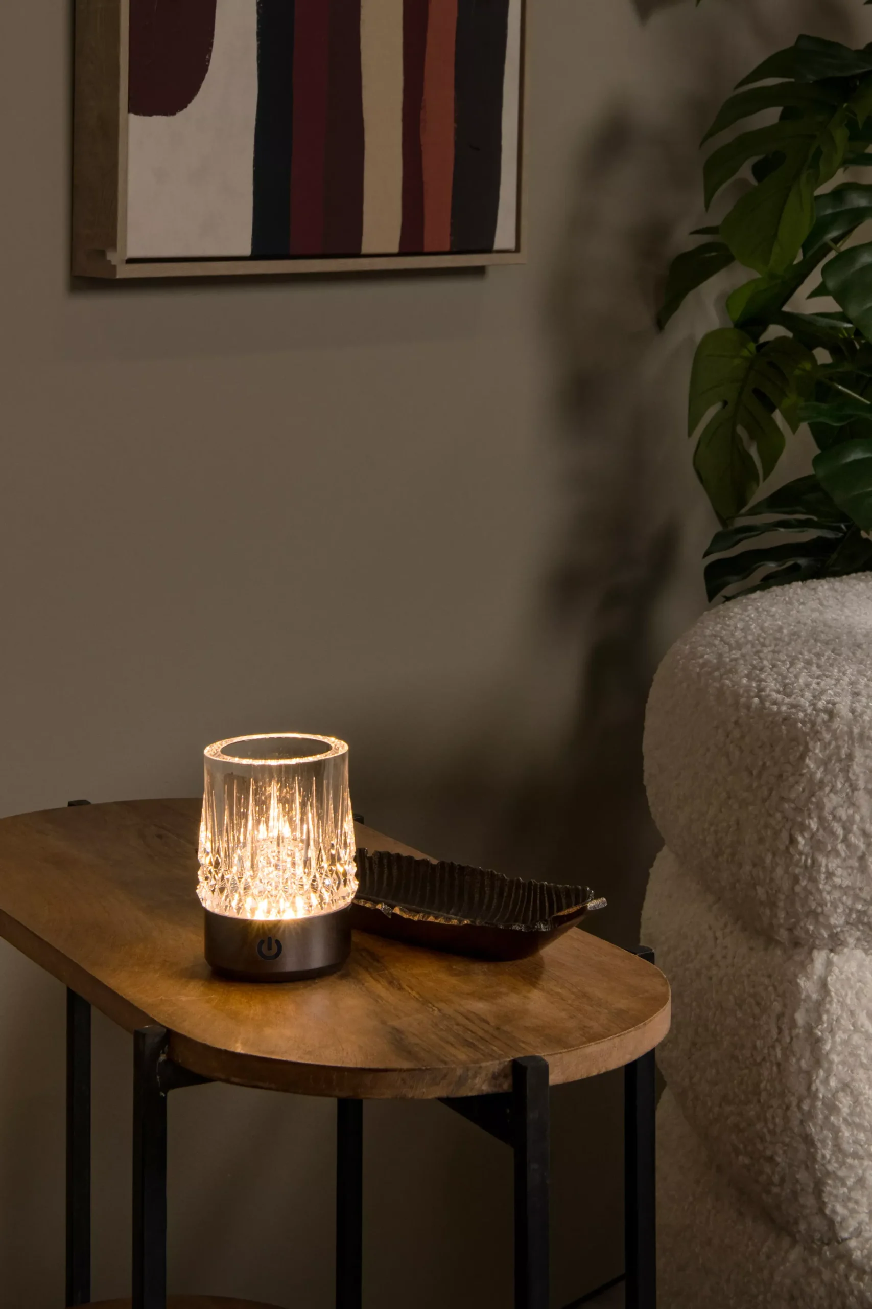LILY - Oplaadbare Tafellamp - Accu/Batterij - Ø 8 cm - LED Dim to warm - 1x3W 2700K/3000K - Zwart chroom - Set van 3*Lucide Hot