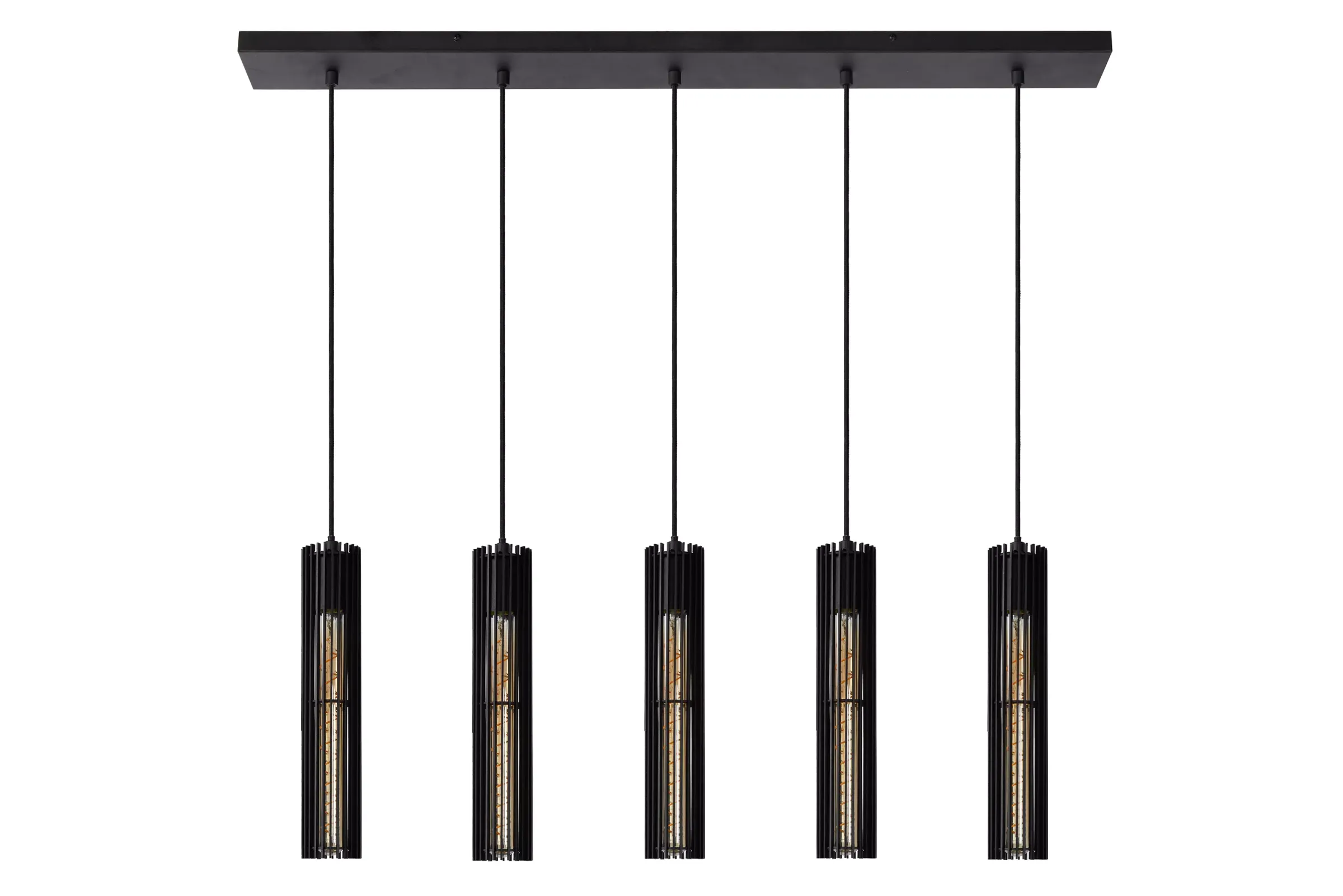 LIONEL - Hanglamp - 5xE27 - Zwart*Lucide Store