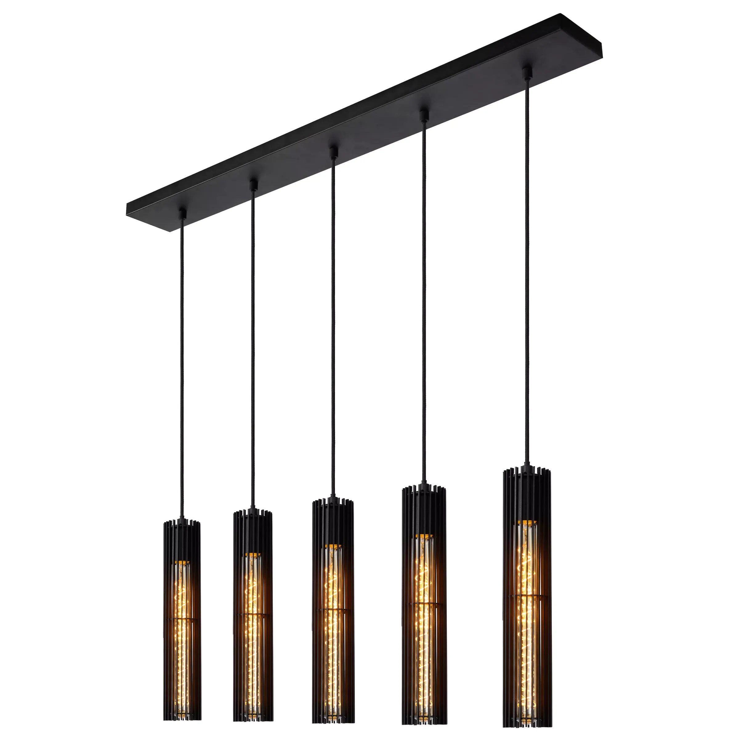 LIONEL - Hanglamp - 5xE27 - Zwart*Lucide Store