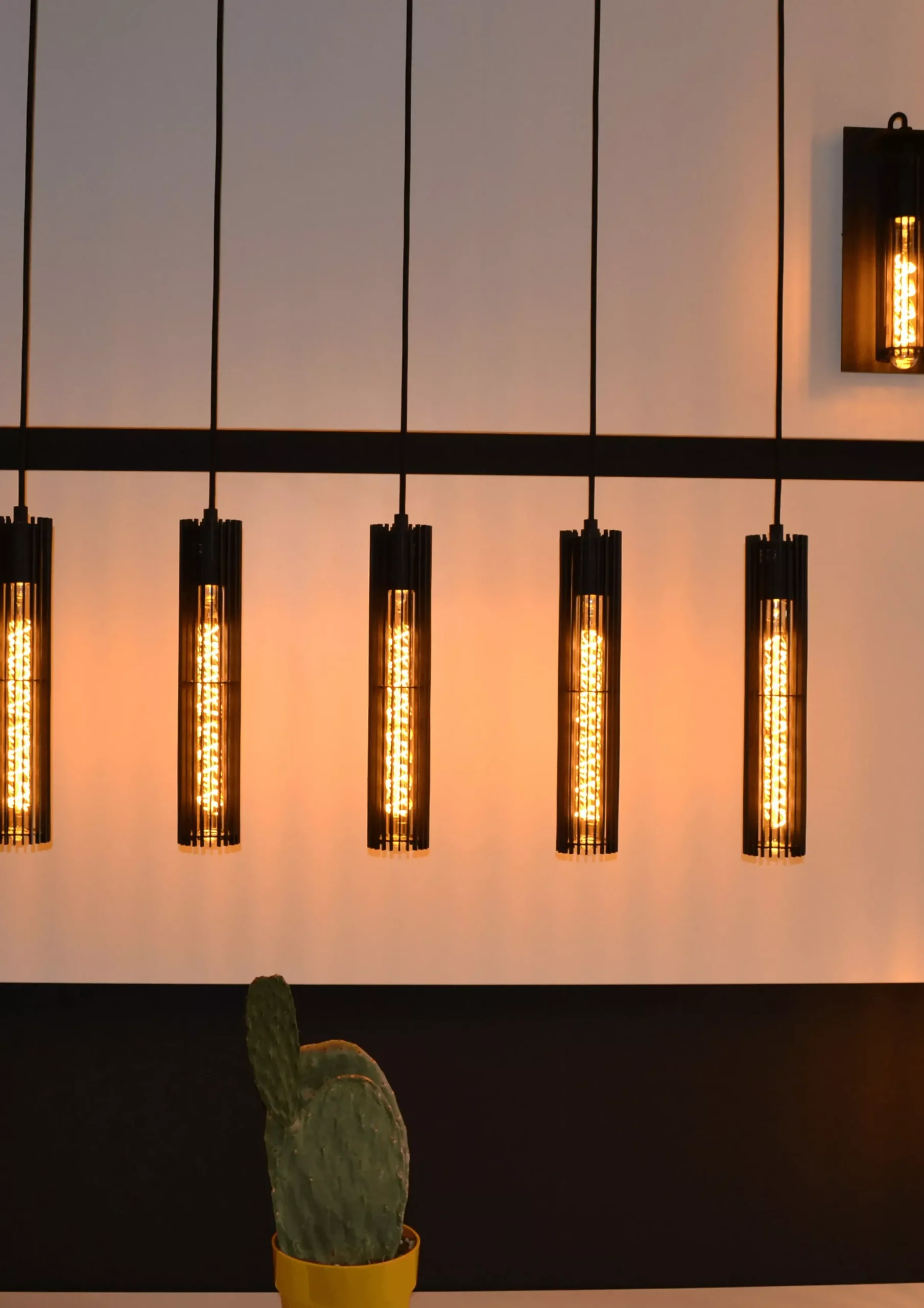 LIONEL - Hanglamp - 5xE27 - Zwart*Lucide Store