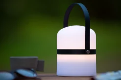 LITTLE JOE - Oplaadbare Tafellamp Binnen/Buiten - Accu/Batterij - Ø 10 cm - LED Dim to warm - 1x0,3W 2800K/3200K - IP44 - Zwart*Lucide Best Sale