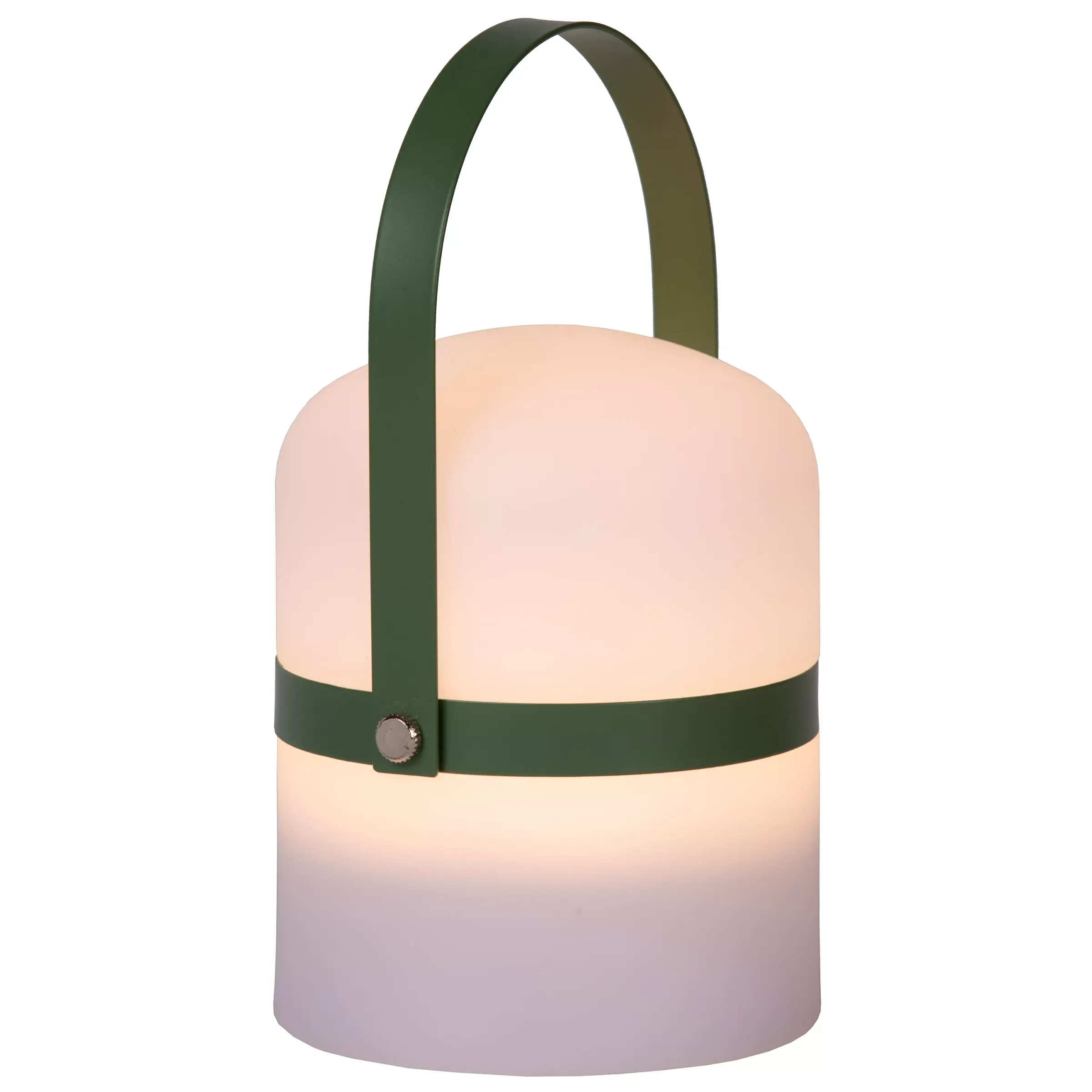 LITTLE JOE - Oplaadbare Tafellamp Binnen/Buiten - Accu/Batterij - Ø 10 cm - LED 3 StepDim - 1x0,3W 2800K/3200K - IP44 - Groen*Lucide Outlet