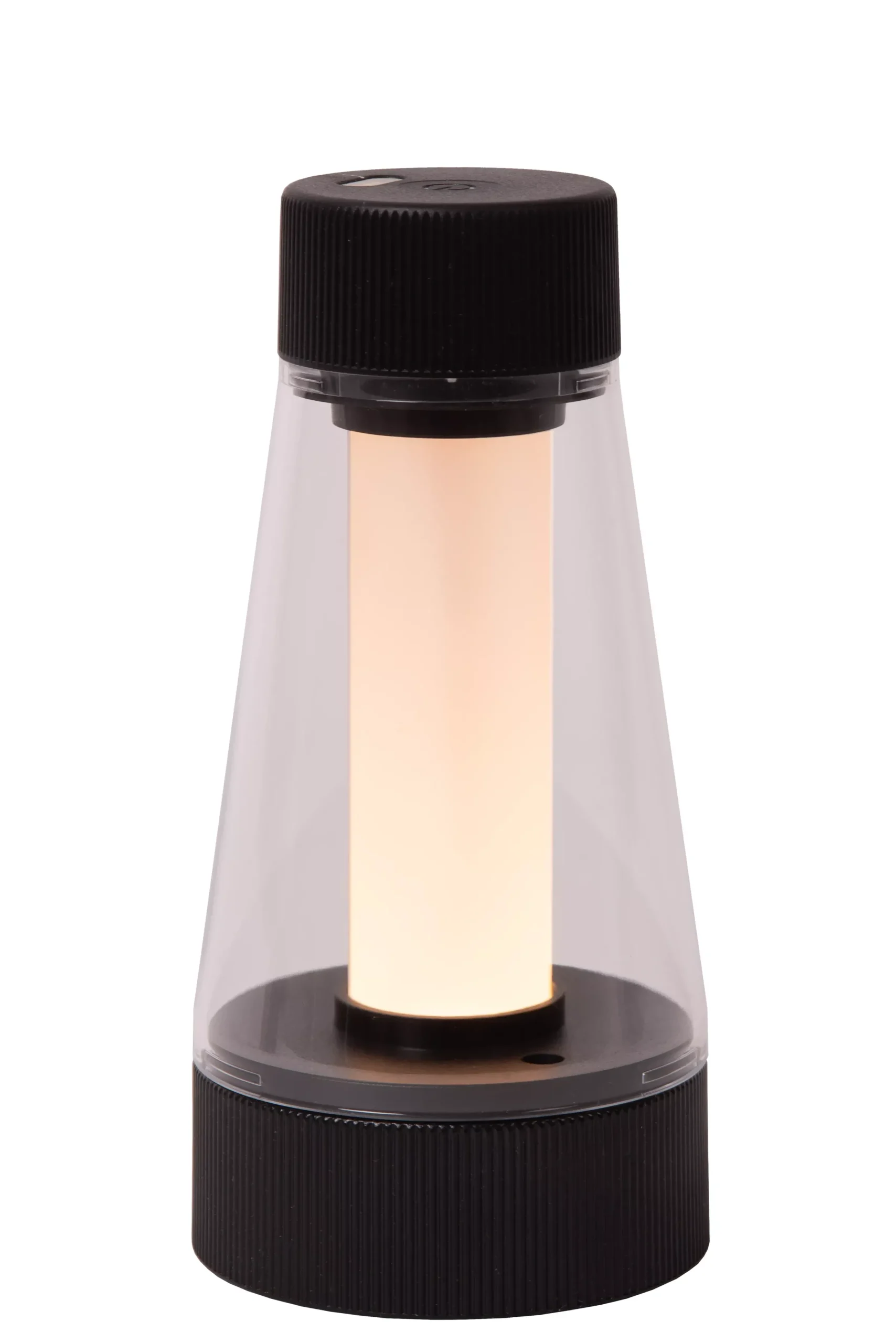 LORALI - Oplaadbare Tafellamp Binnen/Buiten - Accu/Batterij - Ø 7,7 cm - LED Dimb. - IP44 - Zwart*Lucide Store