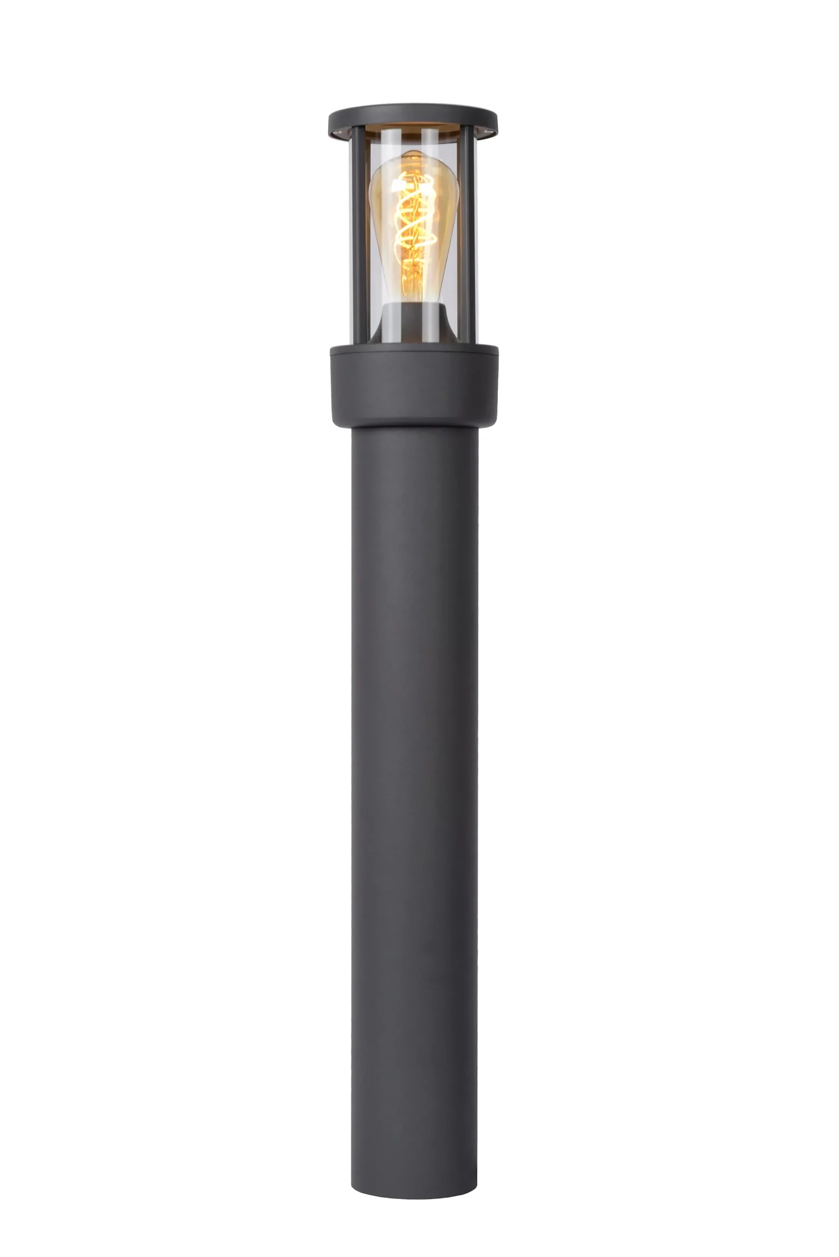 LORI - Sokkellamp - 1xE27 - IP44 - Dag/nacht sensor - Antraciet*Lucide New