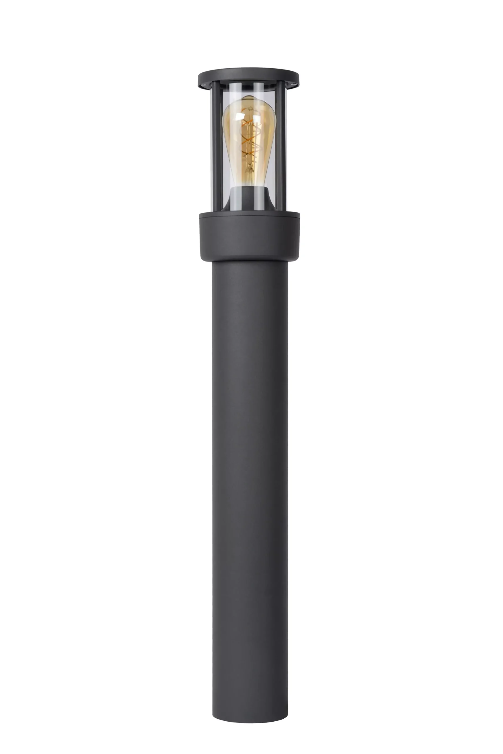 LORI - Sokkellamp - 1xE27 - IP44 - Dag/nacht sensor - Antraciet*Lucide New