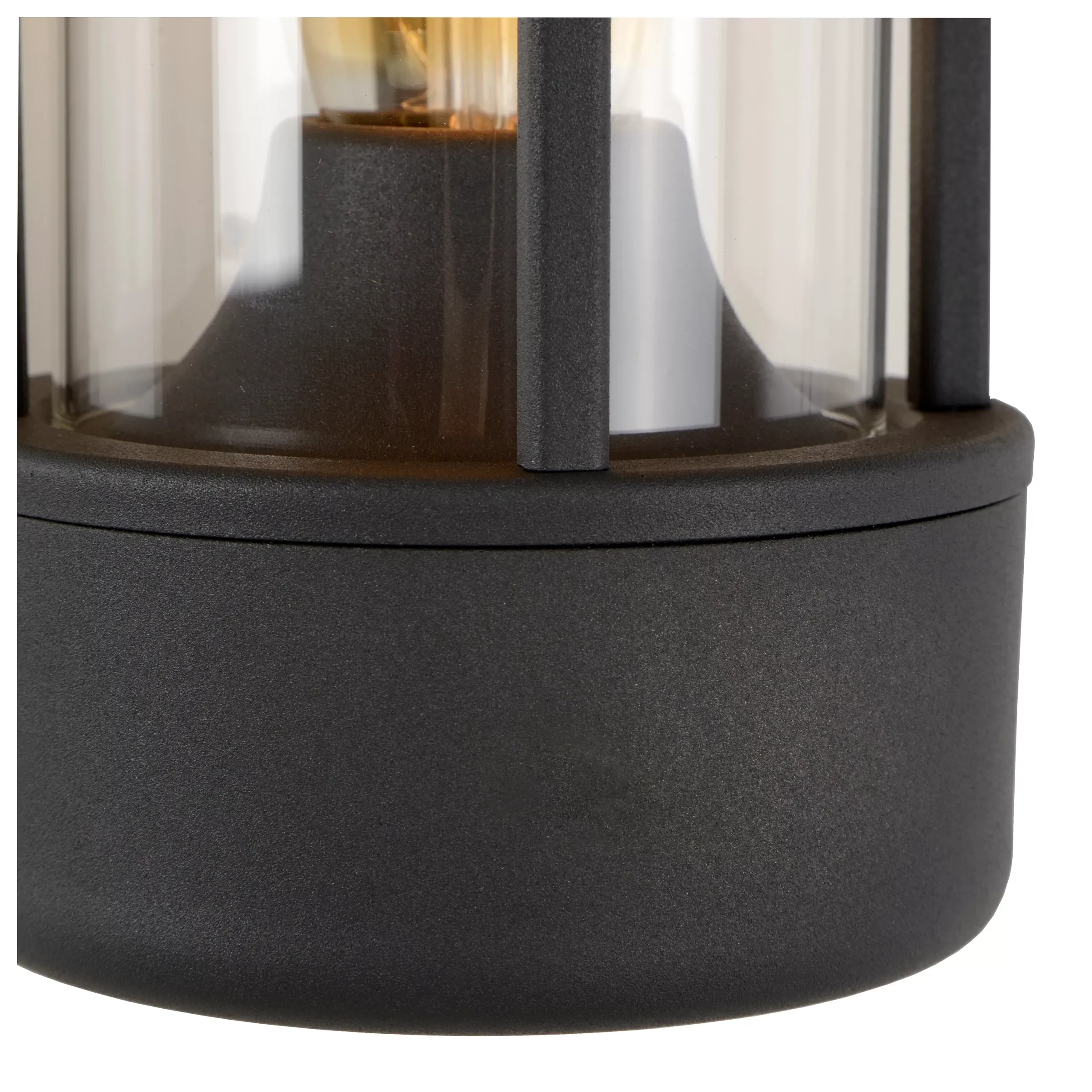 LORI - Wandlamp Binnen/Buiten - Ø 12 cm - 1xE27 - IP44 - Dag/nacht sensor - Antraciet*Lucide Store