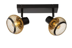 LUCAS - Plafondspot - 2xE14 - Mat Goud / Messing*Lucide New
