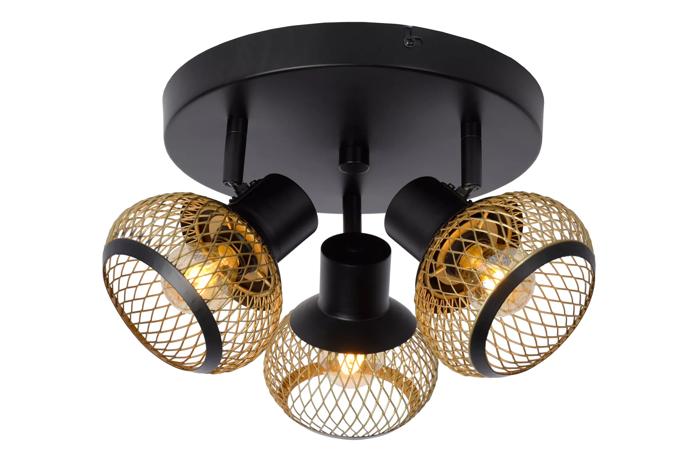 LUCAS - Plafondspot - 3xE14 - Mat Goud / Messing*Lucide Outlet