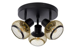 LUCAS - Plafondspot - 3xE14 - Mat Goud / Messing*Lucide Outlet