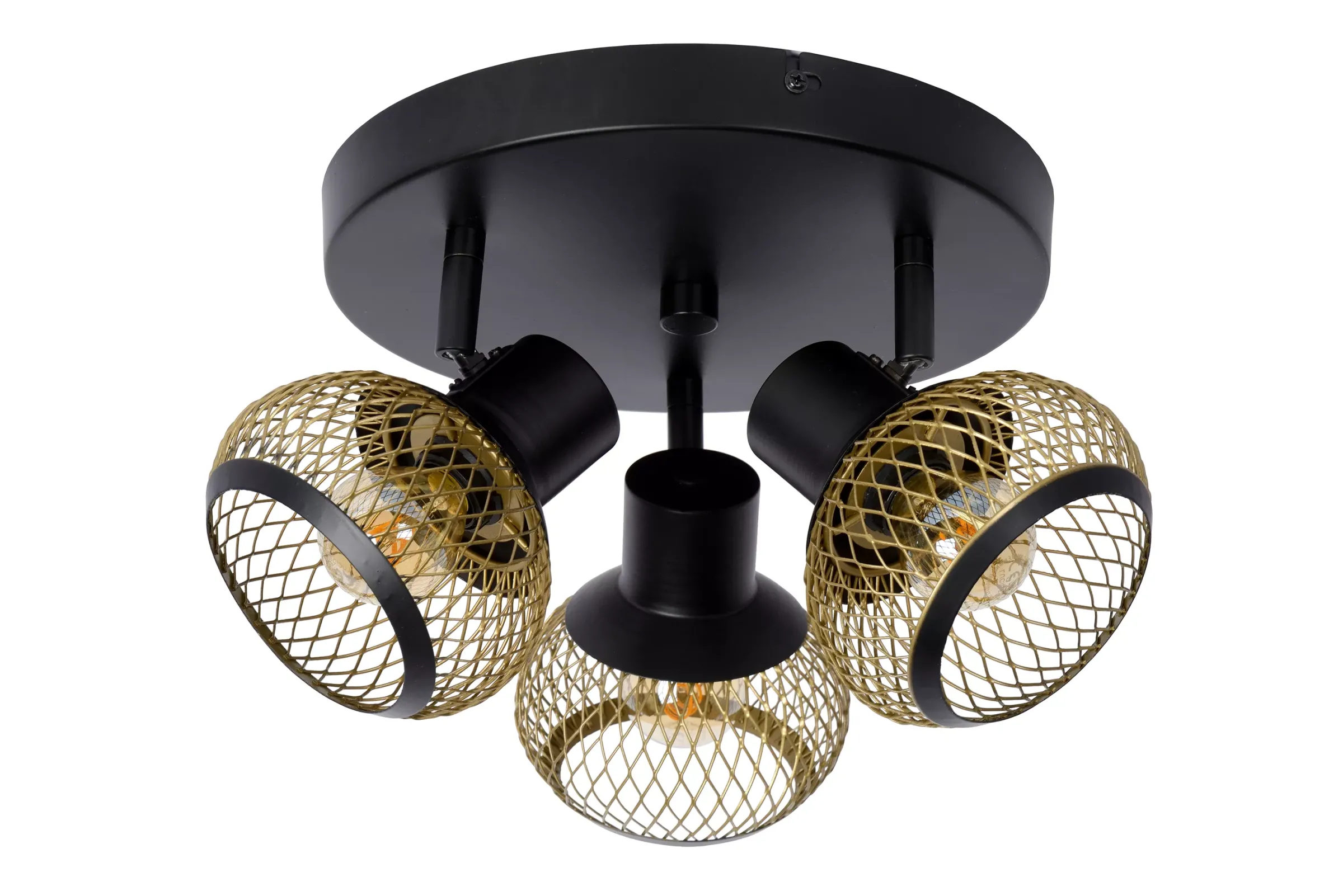 LUCAS - Plafondspot - 3xE14 - Mat Goud / Messing*Lucide Outlet