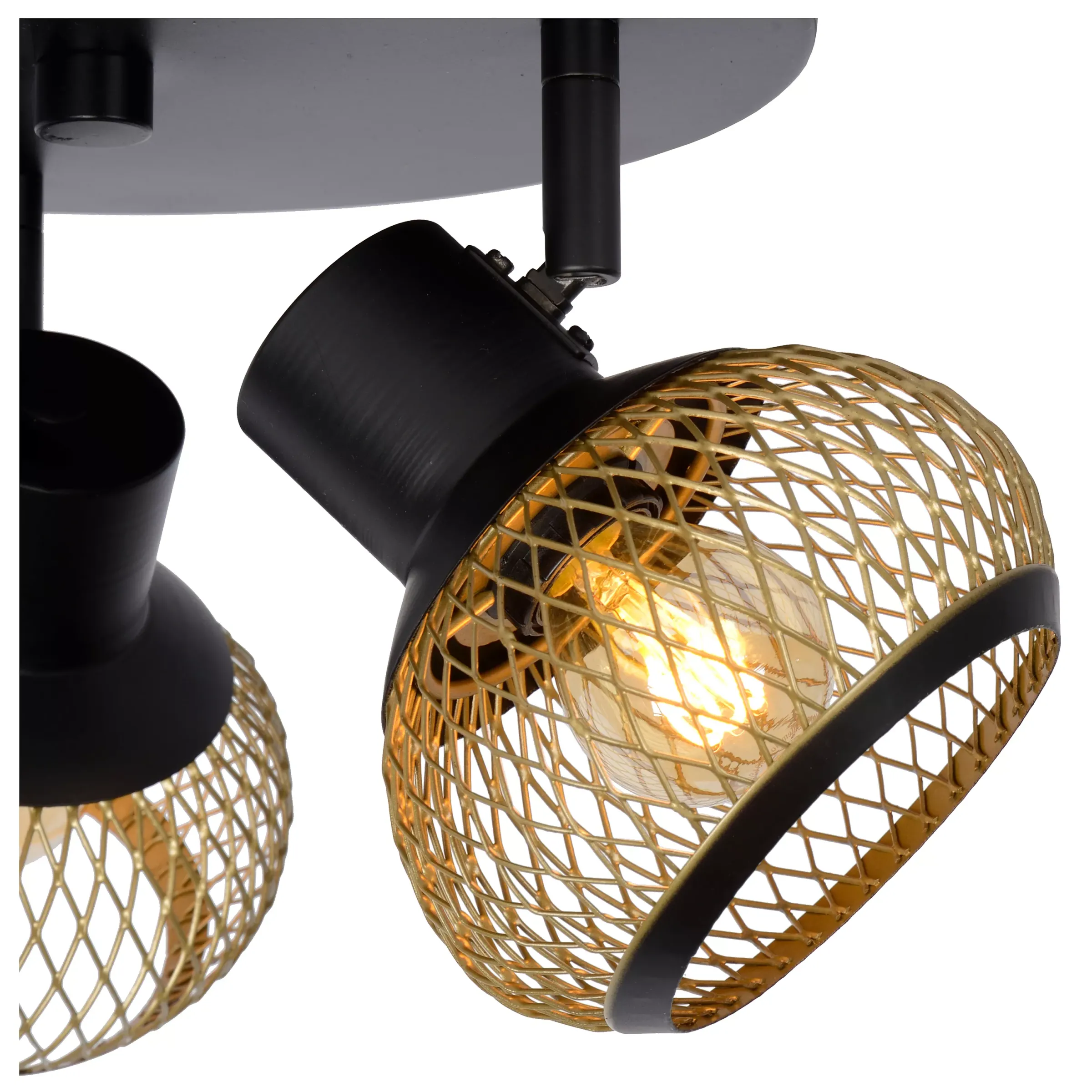 LUCAS - Plafondspot - 3xE14 - Mat Goud / Messing*Lucide Outlet