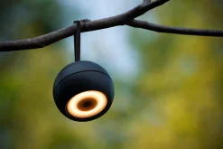 LUNEX - Oplaadbare Wandlamp Binnen/Buiten - Accu/Batterij - LED Dimb. - 1x2W 3000K - IP54 - Magnetisch - Zwart*Lucide Online