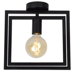 LUUK - Plafonnière - 1xE27 - Zwart*Lucide Flash Sale