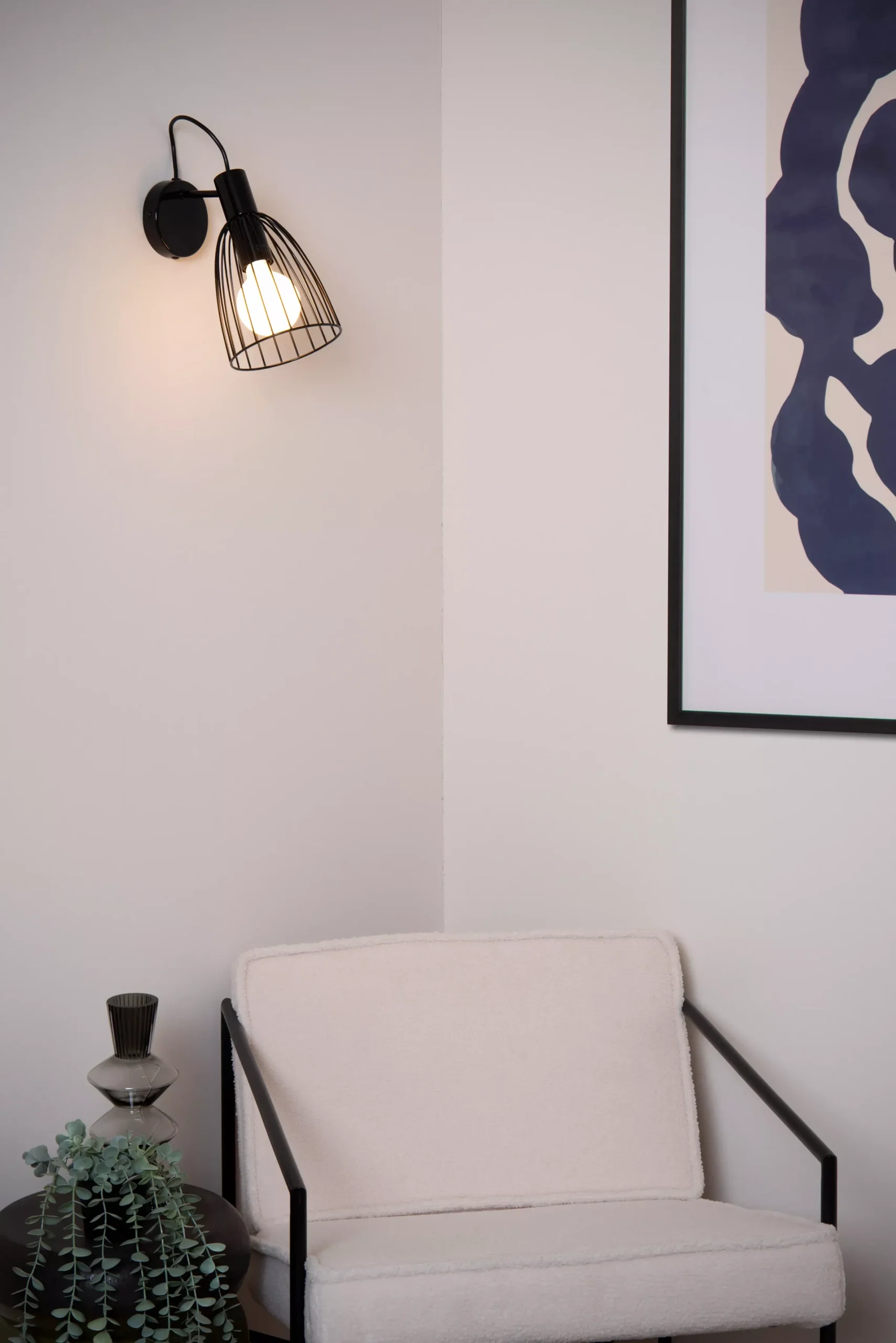 MACARONS - Wandlamp - 1xE27 - Zwart*Lucide Fashion