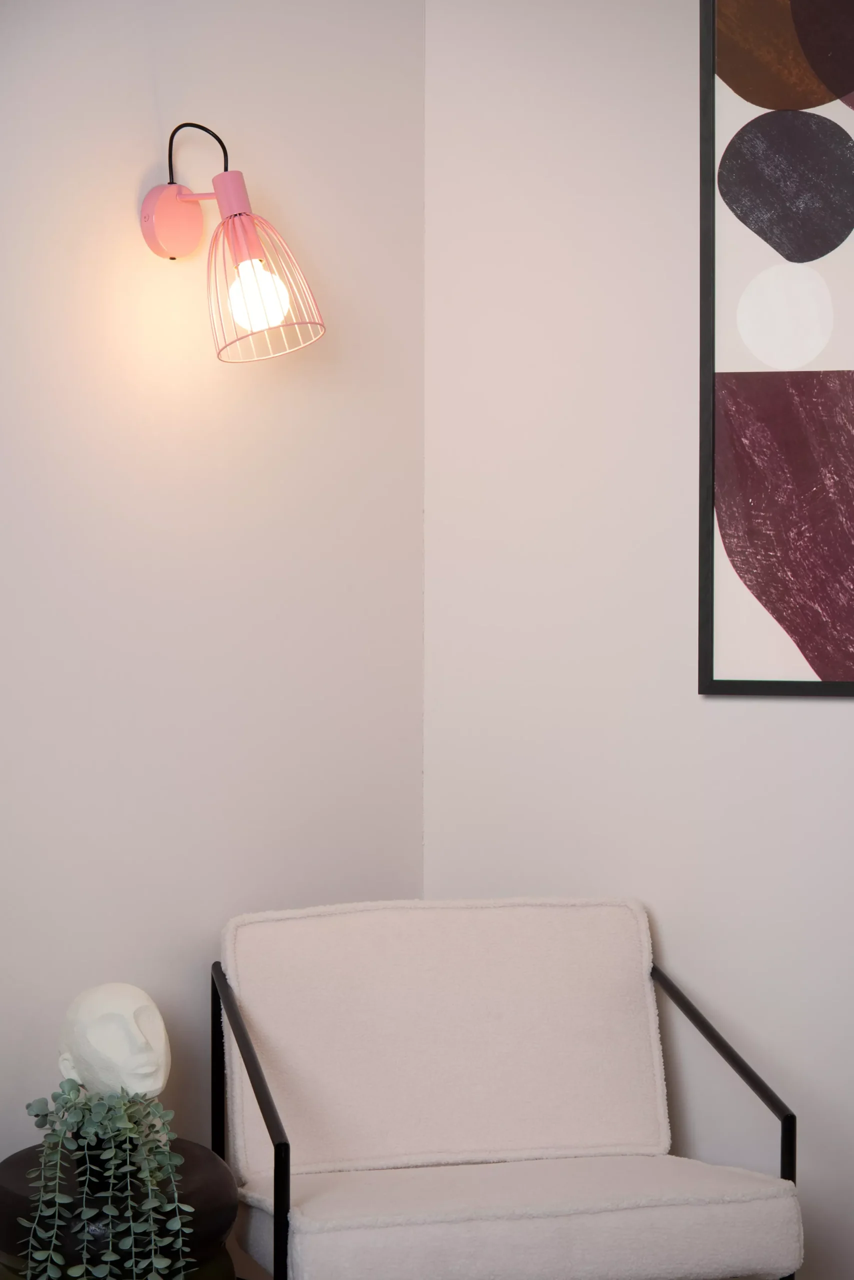 MACARONS - Wandlamp - 1xE27 - Roze*Lucide Clearance