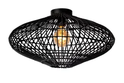 MAGALI - Plafonnière - Ø 56 cm - 1xE27 - Zwart*Lucide Cheap