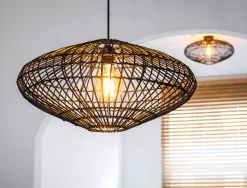 MAGALI - Plafonnière - Ø 56 cm - 1xE27 - Zwart*Lucide Cheap